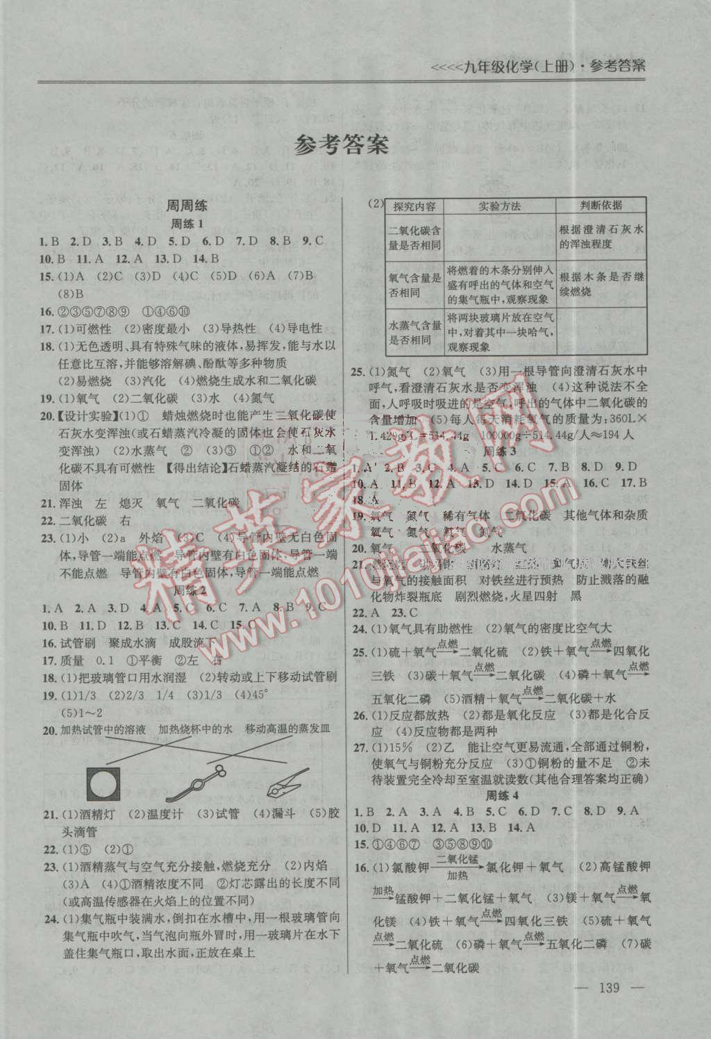 2016年提优训练非常阶段123九年级化学上册全国版 第1页