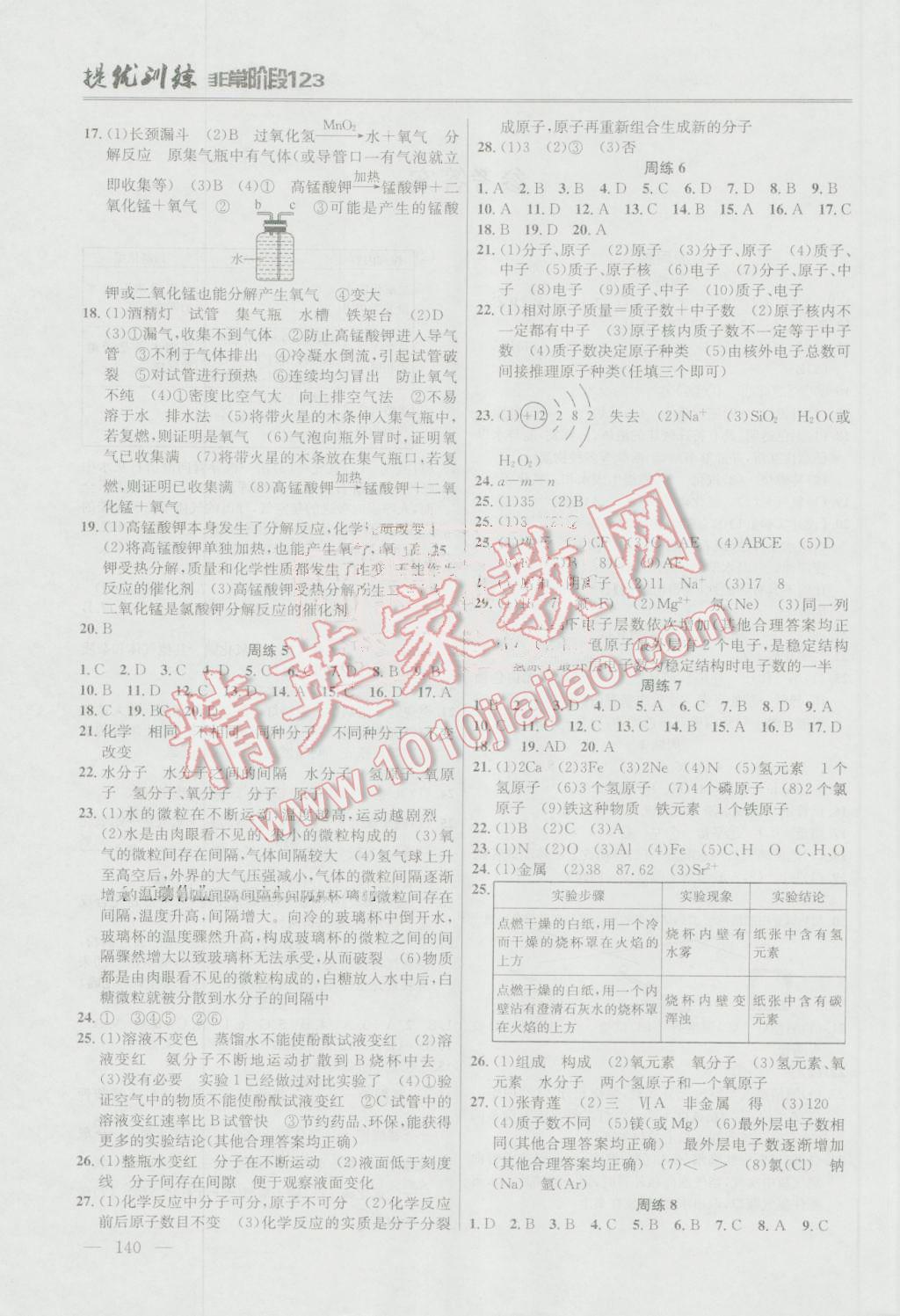 2016年提优训练非常阶段123九年级化学上册全国版 第2页