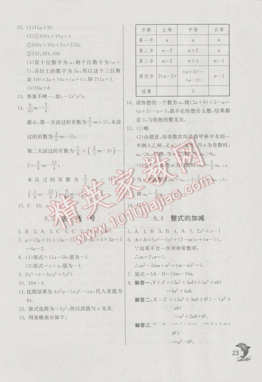 2016年實(shí)驗(yàn)班提優(yōu)訓(xùn)練七年級數(shù)學(xué)上冊青島版 第23頁