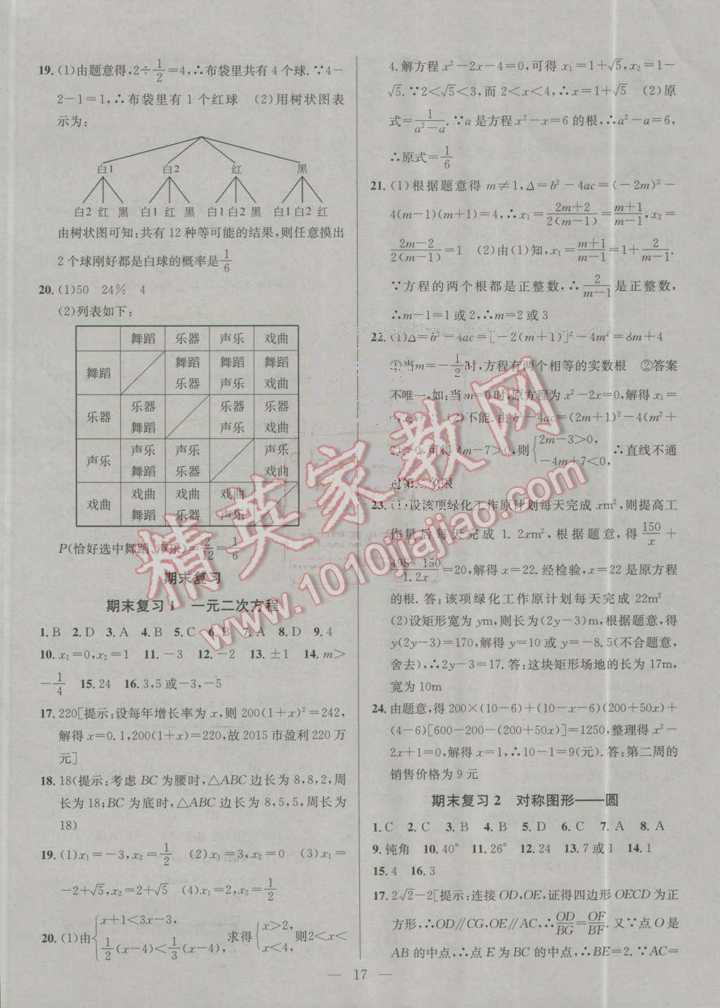 2016年提優(yōu)訓(xùn)練非常階段123九年級(jí)數(shù)學(xué)上冊(cè)江蘇版 第17頁(yè)