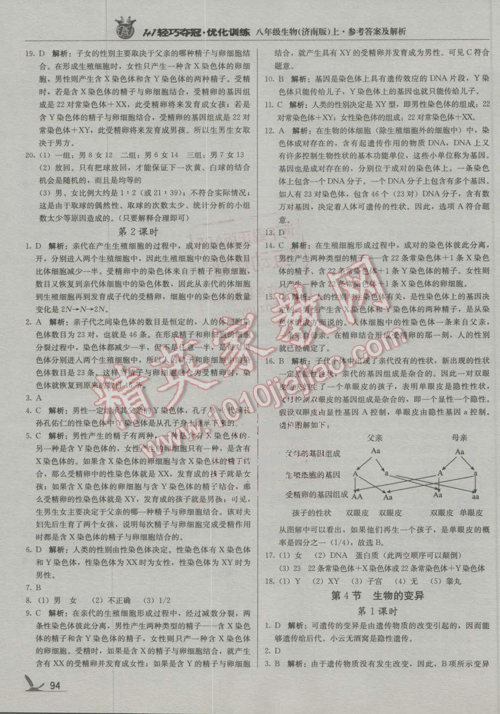 2016年1加1轻巧夺冠优化训练八年级生物上册济南版银版 第15页