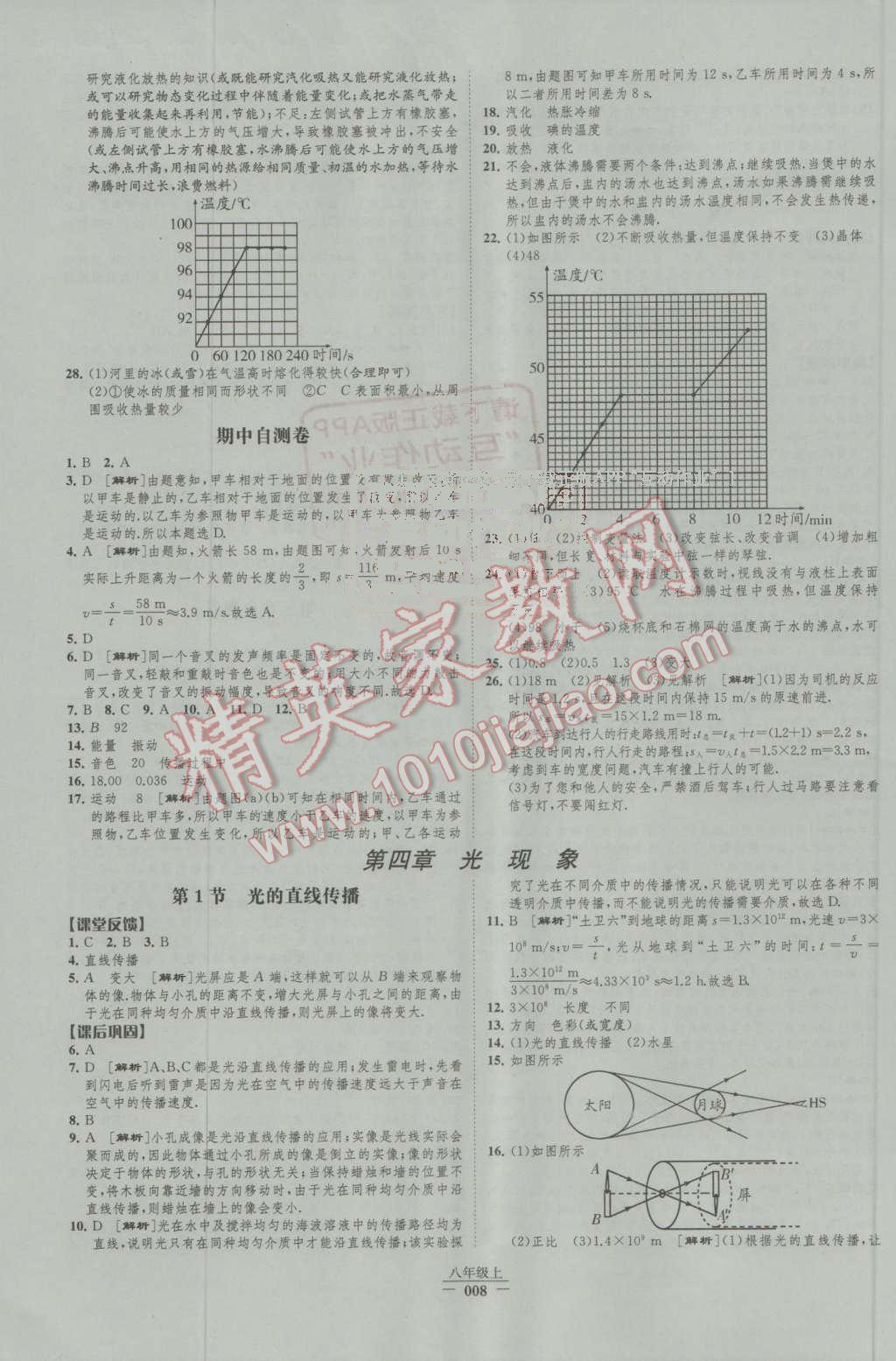 2016年經(jīng)綸學典新課時作業(yè)八年級物理上冊人教版 第8頁