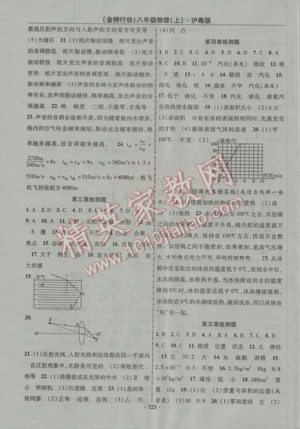 2016年金榜行动课时导学案八年级物理上册沪粤版 第11页