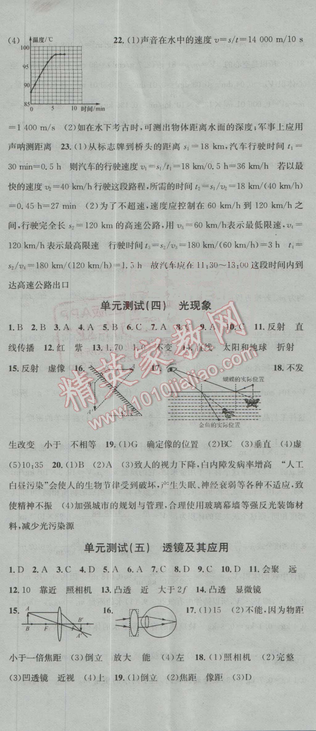 2016年名校课堂滚动学习法八年级物理上册人教版 第23页