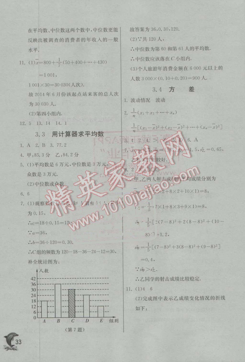 2016年实验班提优训练九年级数学上册苏科版 第33页