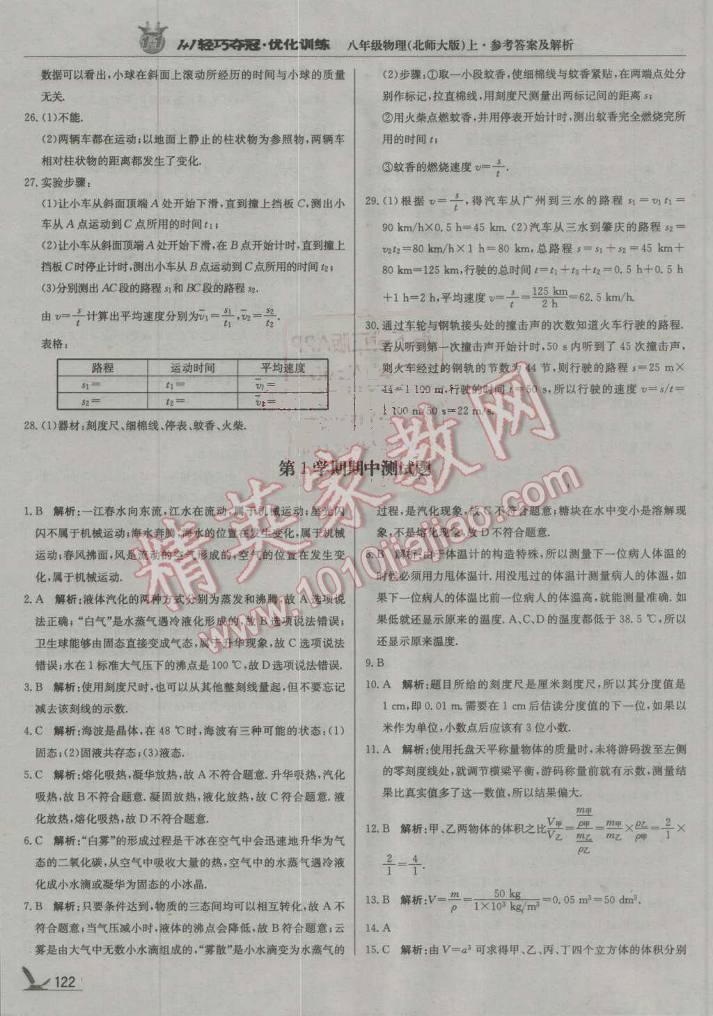 2016年1加1輕巧奪冠優(yōu)化訓(xùn)練八年級物理上冊北師大版銀版 第19頁