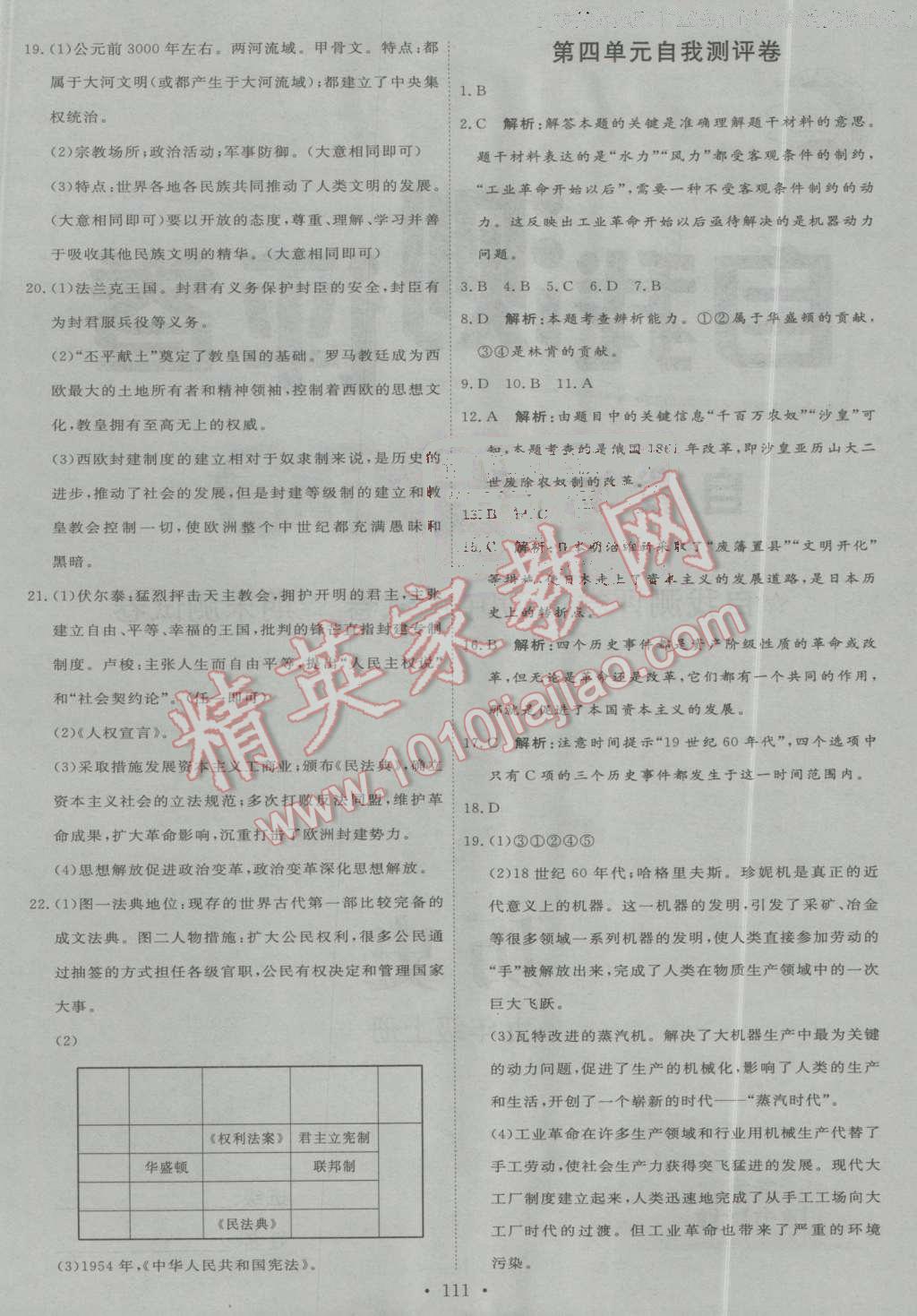 2016年優(yōu)加學(xué)案課時通九年級歷史上冊N1版 第21頁