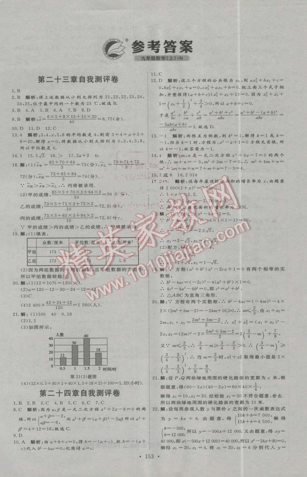 2016年優(yōu)加學案課時通九年級數(shù)學上冊人教版N版 第23頁