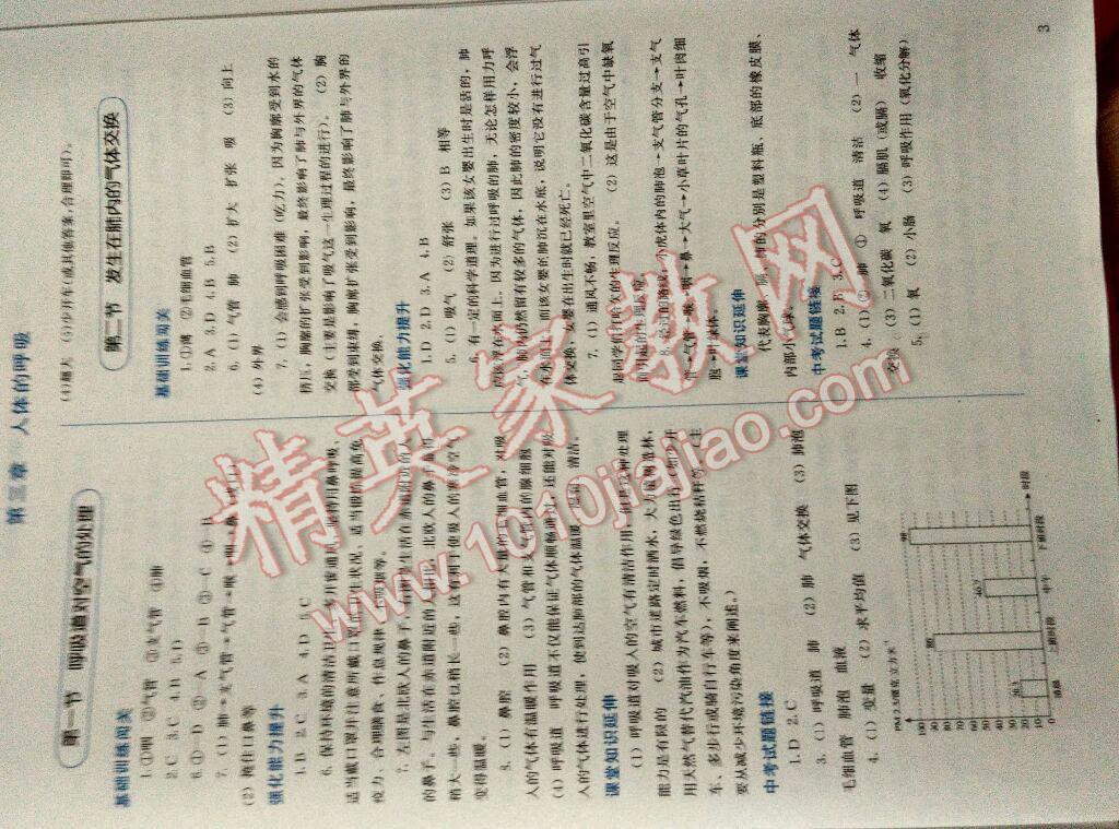 2014年人教金學(xué)典同步解析與評測七年級生物下冊人教版 第16頁