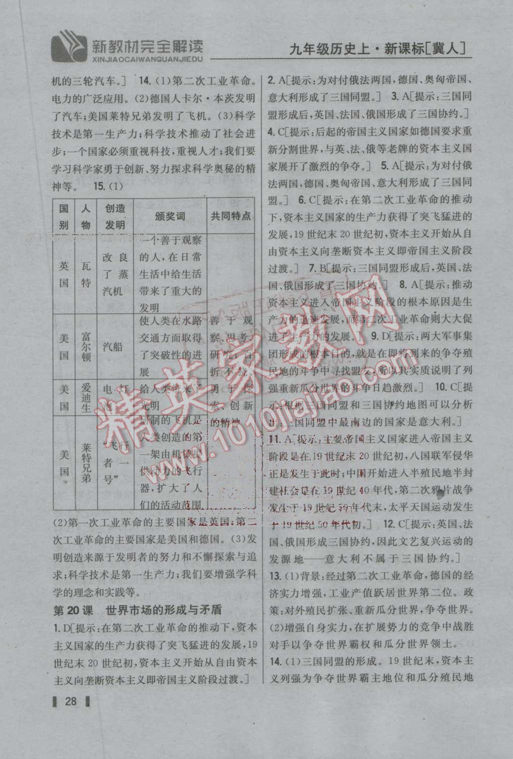 2016年新教材完全解讀九年級(jí)歷史上冊(cè)冀人版 第27頁(yè)