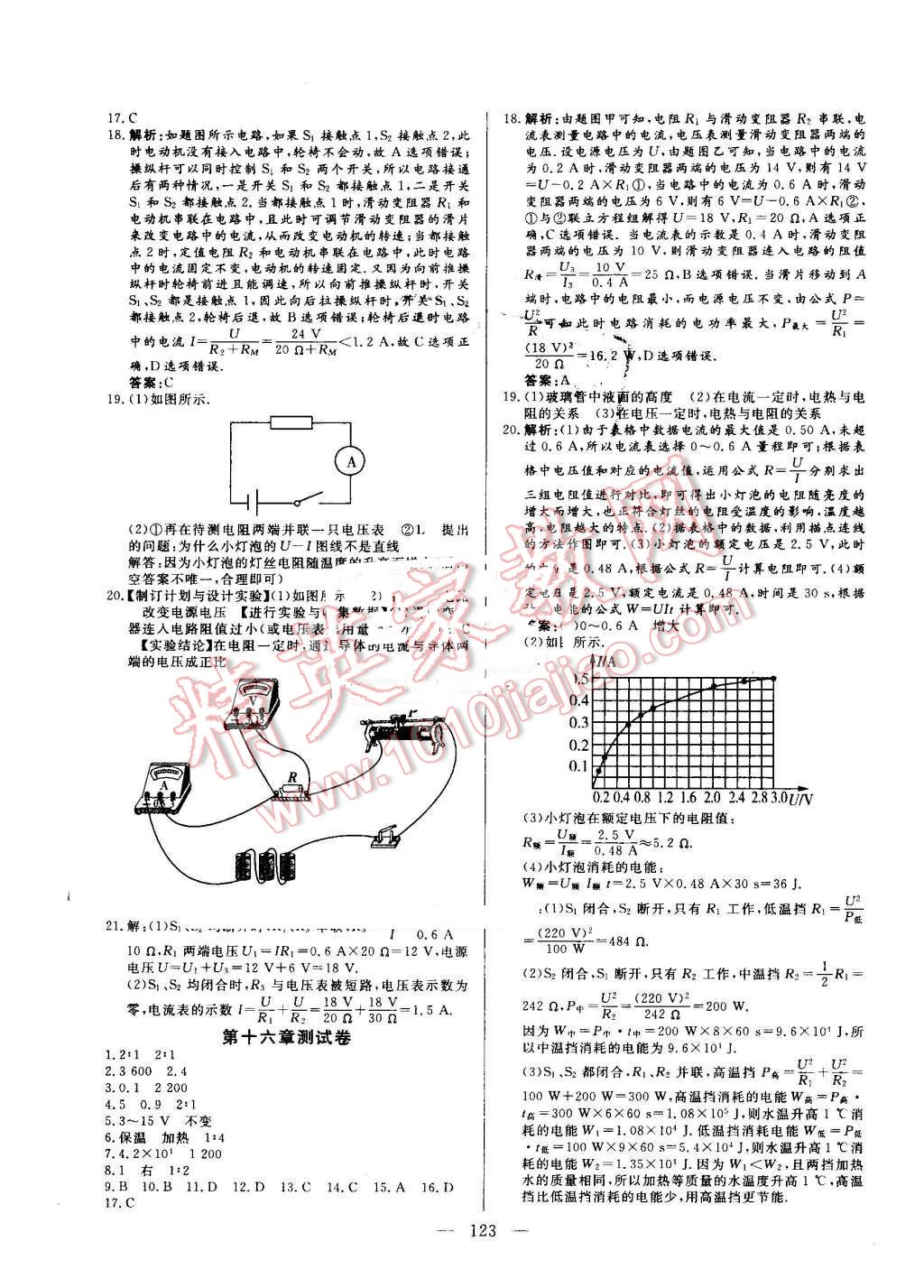 2016年自主訓(xùn)練九年級(jí)物理上冊(cè)滬科版 第19頁