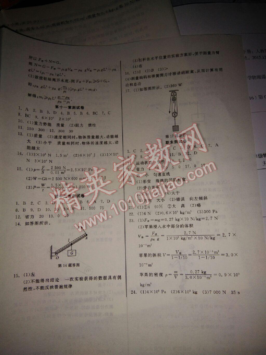 2016年金手指同步練測卷八年級物理下冊 第4頁