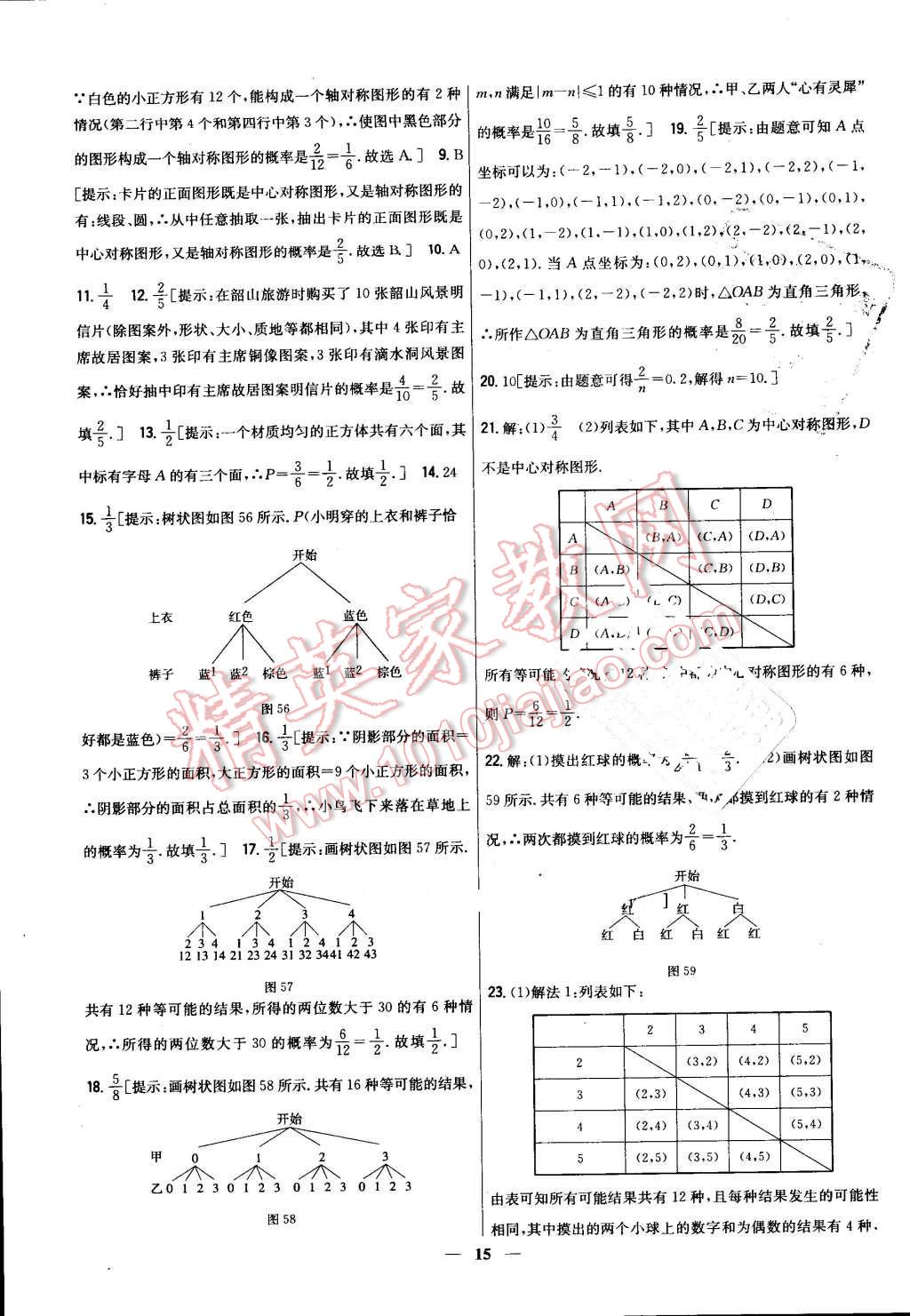 2016年新教材完全考卷九年級(jí)數(shù)學(xué)上冊(cè)人教版 第15頁