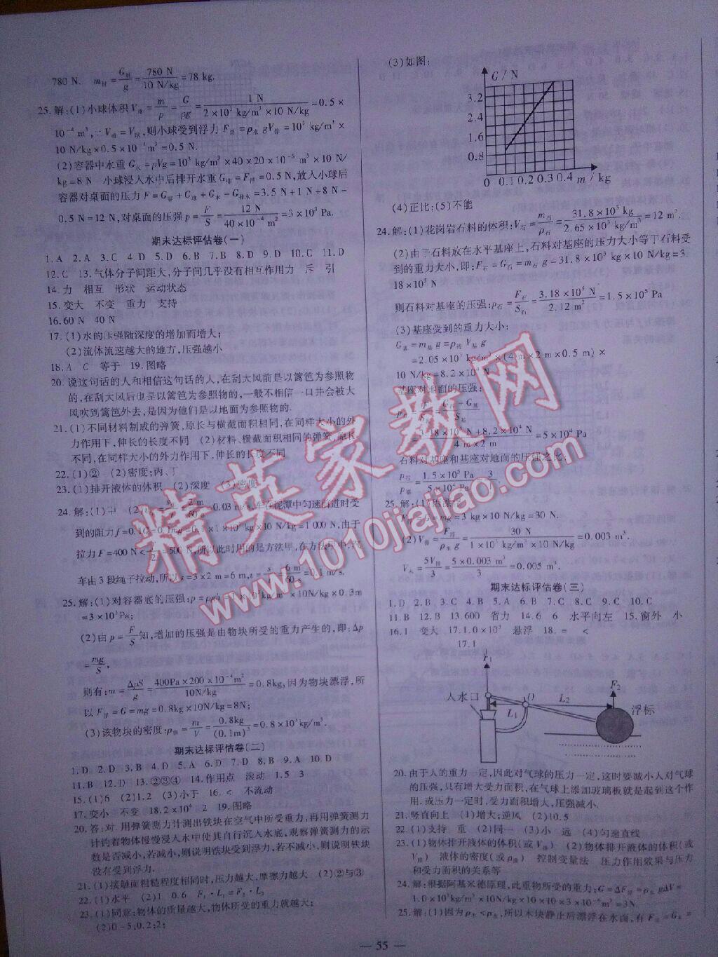 2016年金狀元直擊期末八年級物理下冊人教版 第20頁