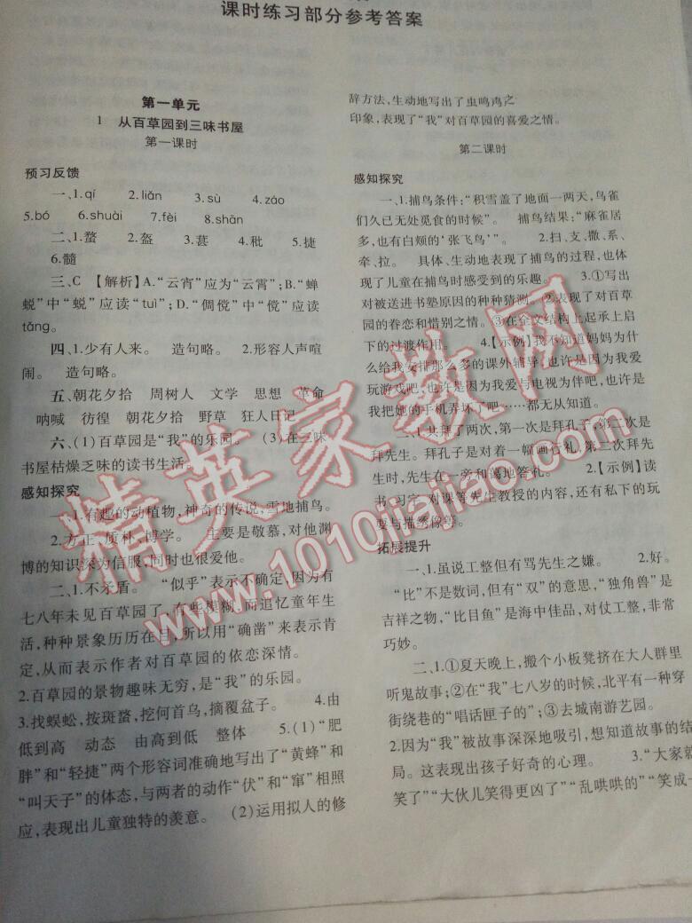 2016年基礎(chǔ)訓(xùn)練七年級語文下冊人教版僅限河南省使用大象出版社 第32頁