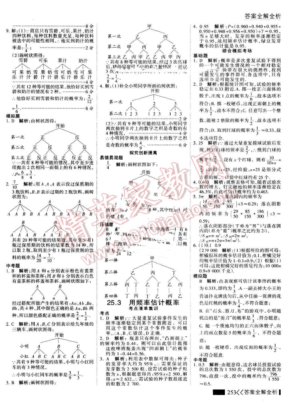 2016年考點集訓(xùn)與滿分備考九年級數(shù)學(xué)全一冊上 第61頁