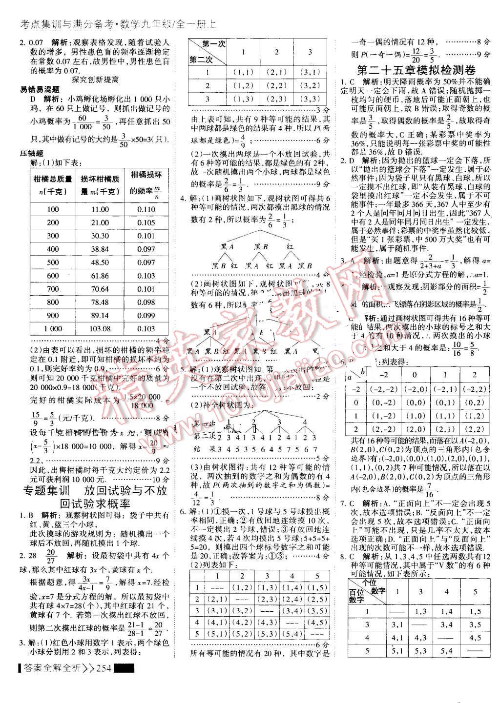 2016年考點集訓與滿分備考九年級數(shù)學全一冊上 第62頁