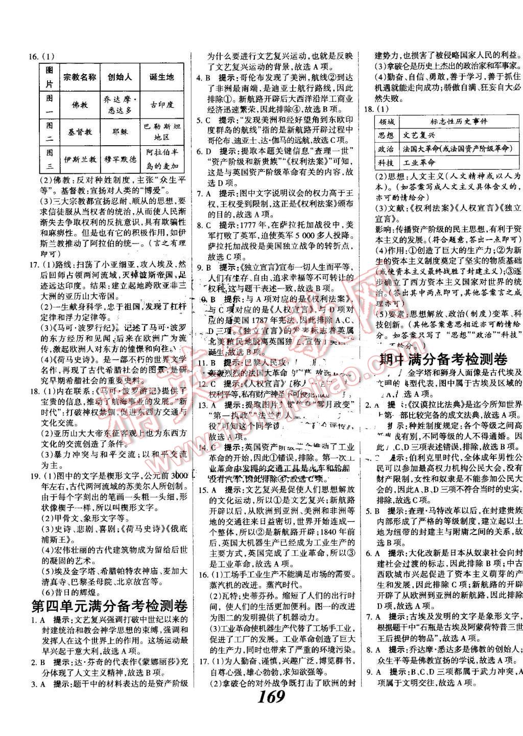 2016年全優(yōu)課堂考點集訓與滿分備考九年級歷史全一冊上人教版 第21頁