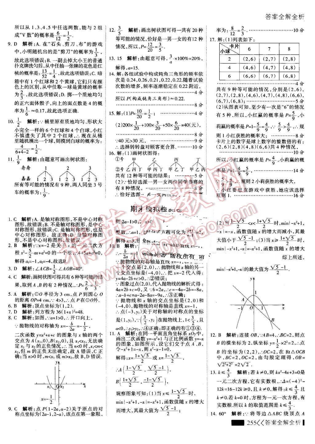 2016年考點集訓與滿分備考九年級數(shù)學全一冊上 第63頁