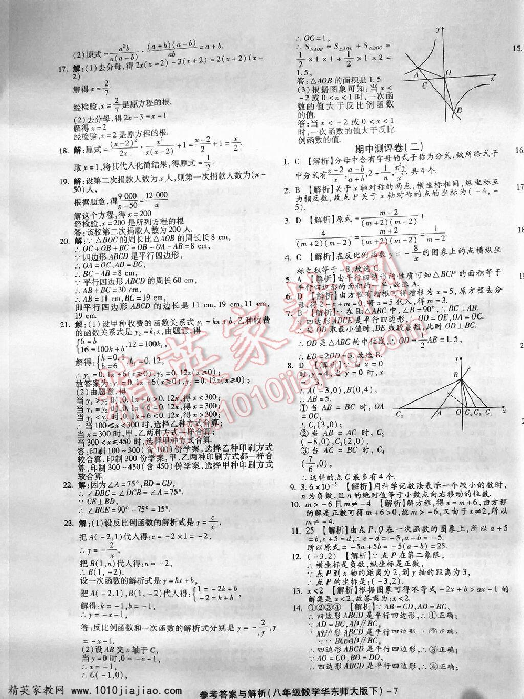 2016年練考通全優(yōu)卷八年級(jí)數(shù)學(xué)下冊(cè)人教版 第31頁(yè)