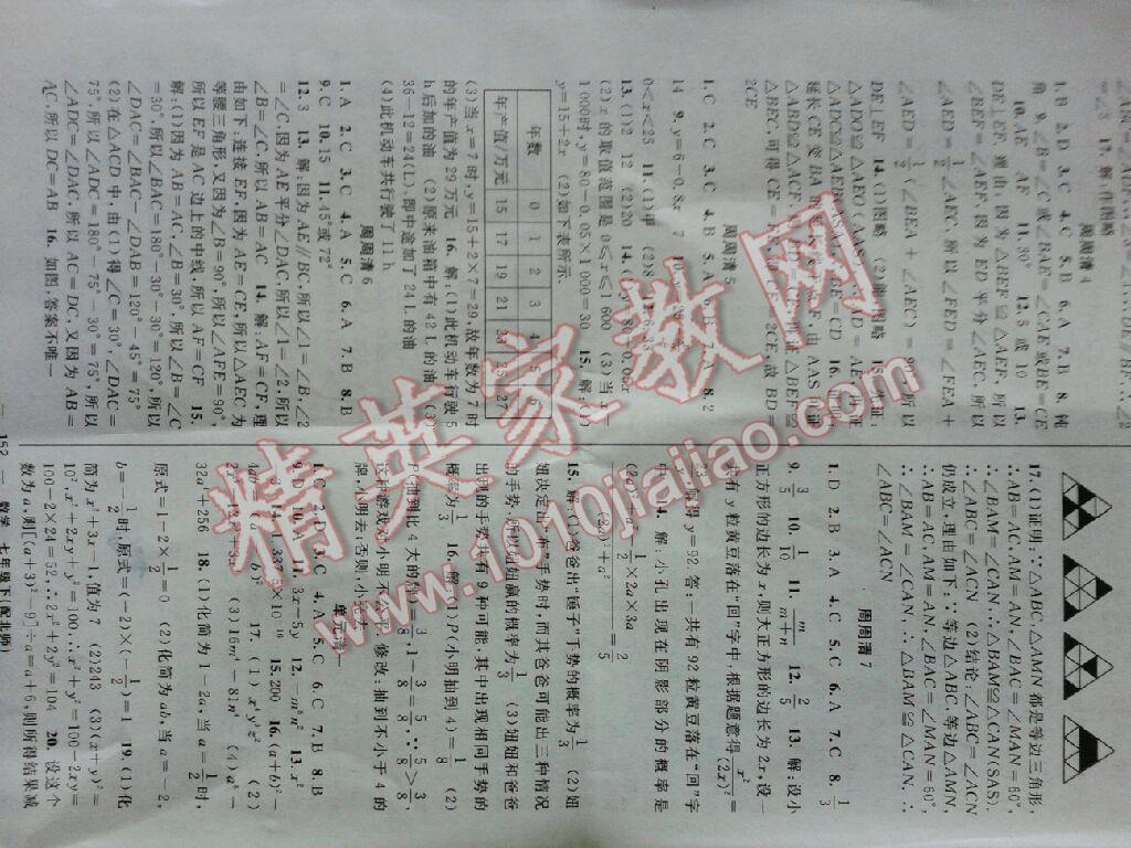 2016年四清導航七年級數(shù)學下冊北師大版 第28頁