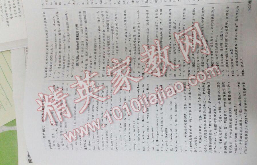 2016年单元加期末复习与测试八年级英语下册人教版 第61页