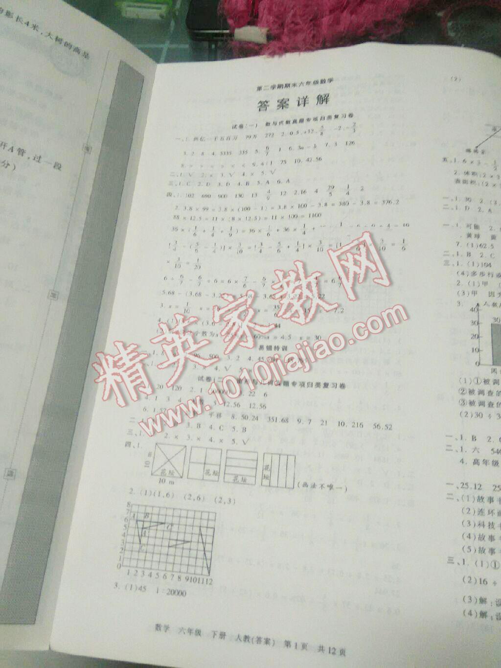 2016年王朝霞各地期末试卷精选六年级数学下册人教版九县七区 第22页