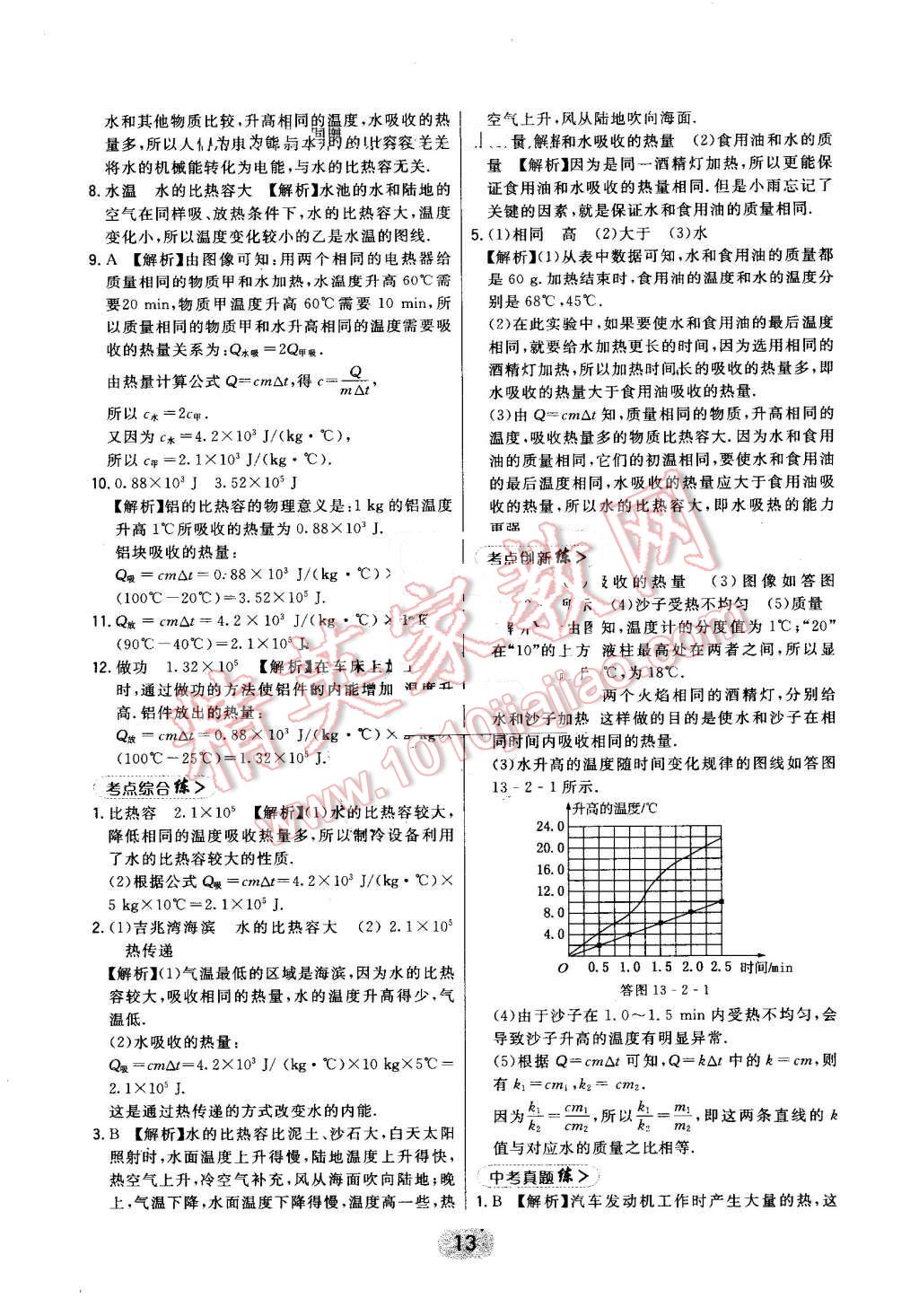 2016年北大綠卡九年級(jí)物理上冊(cè)滬科版 第13頁