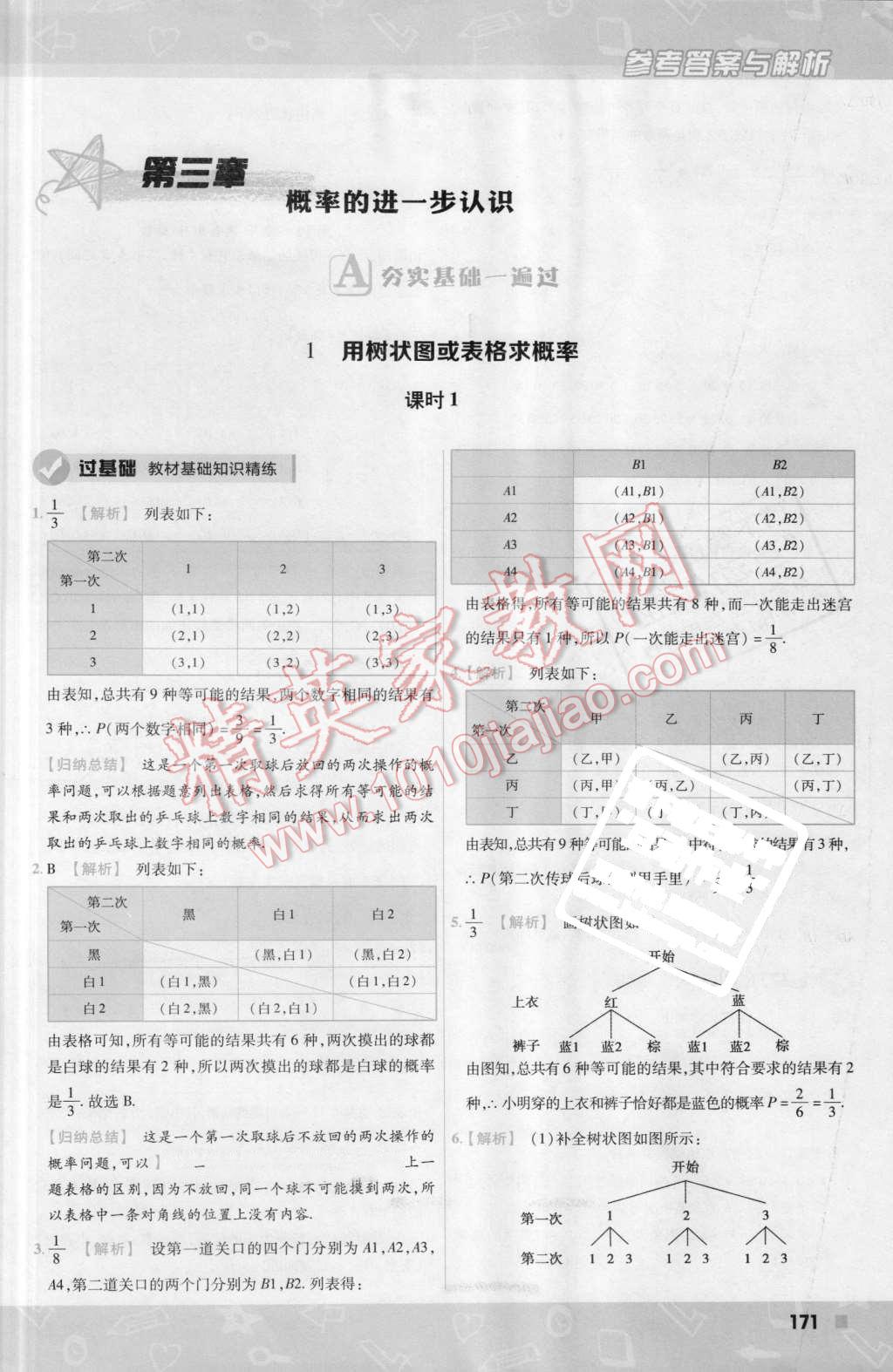 2016年一遍過初中數學九年級上冊北師大版 第33頁