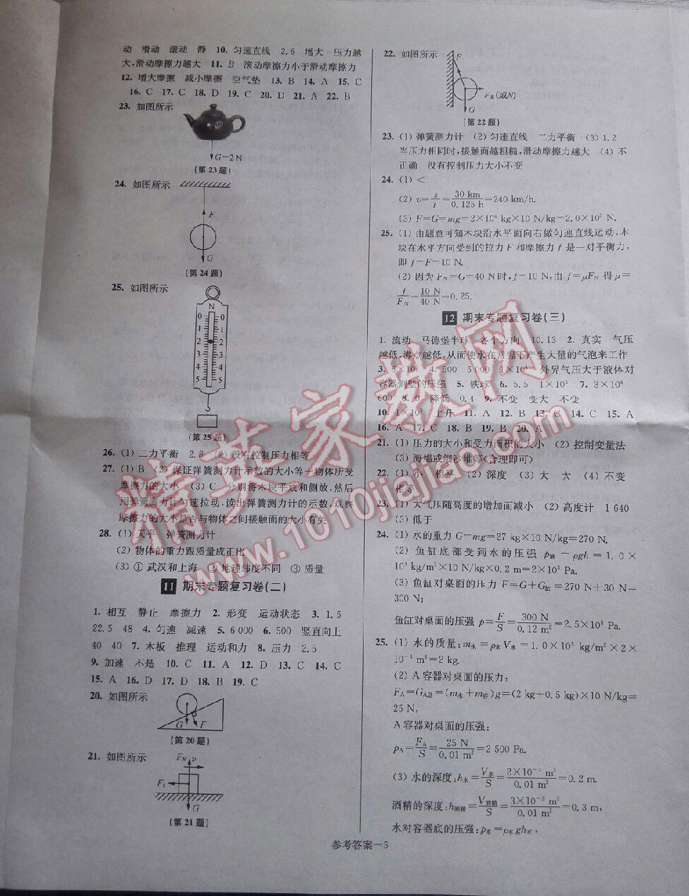 2016年名牌中學(xué)期末突破一卷通八年級物理下冊人教版 第5頁