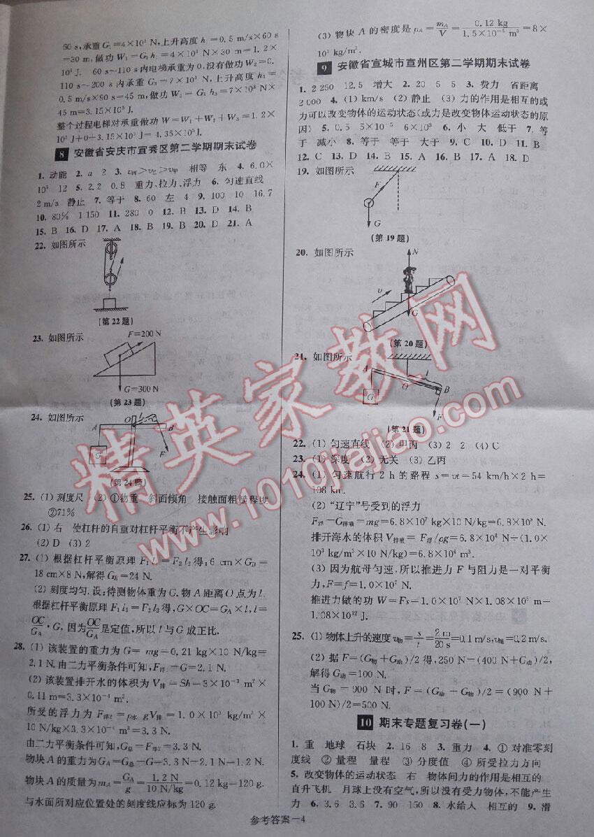 2016年名牌中學期末突破一卷通八年級物理下冊人教版 第4頁