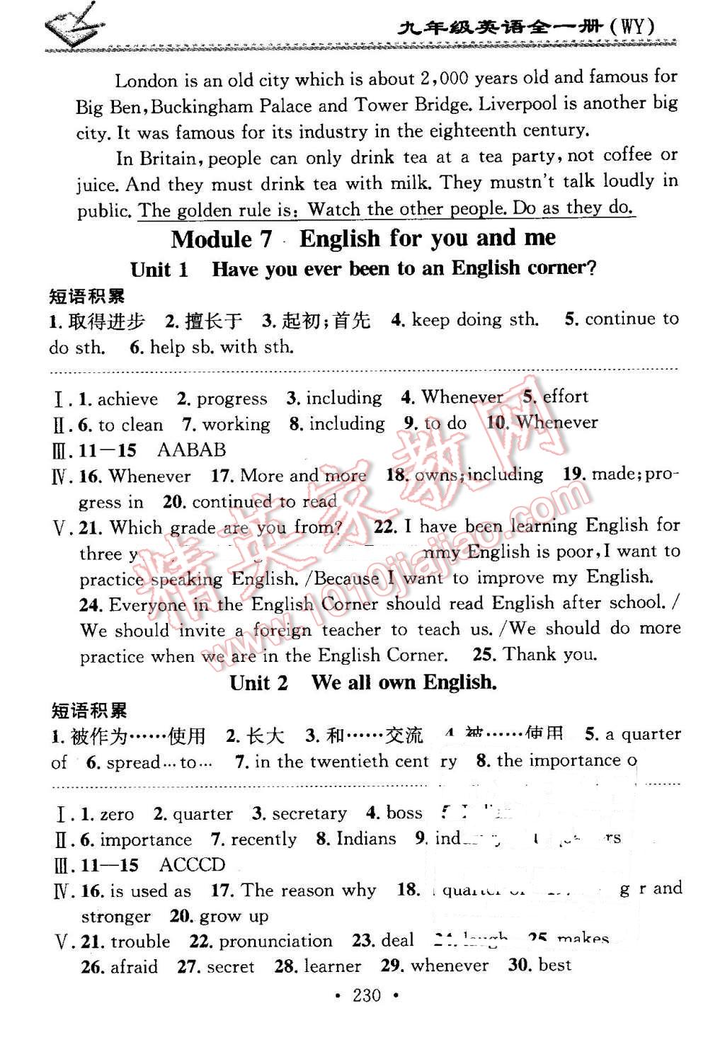 2016年名校課堂小練習(xí)九年級(jí)英語(yǔ)全一冊(cè)外研版 第38頁(yè)