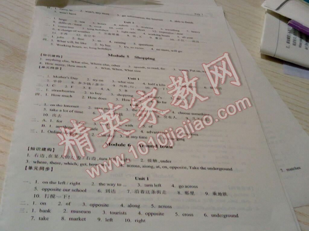 2015年单元学习指导与评价七年级英语下册外研版 第31页