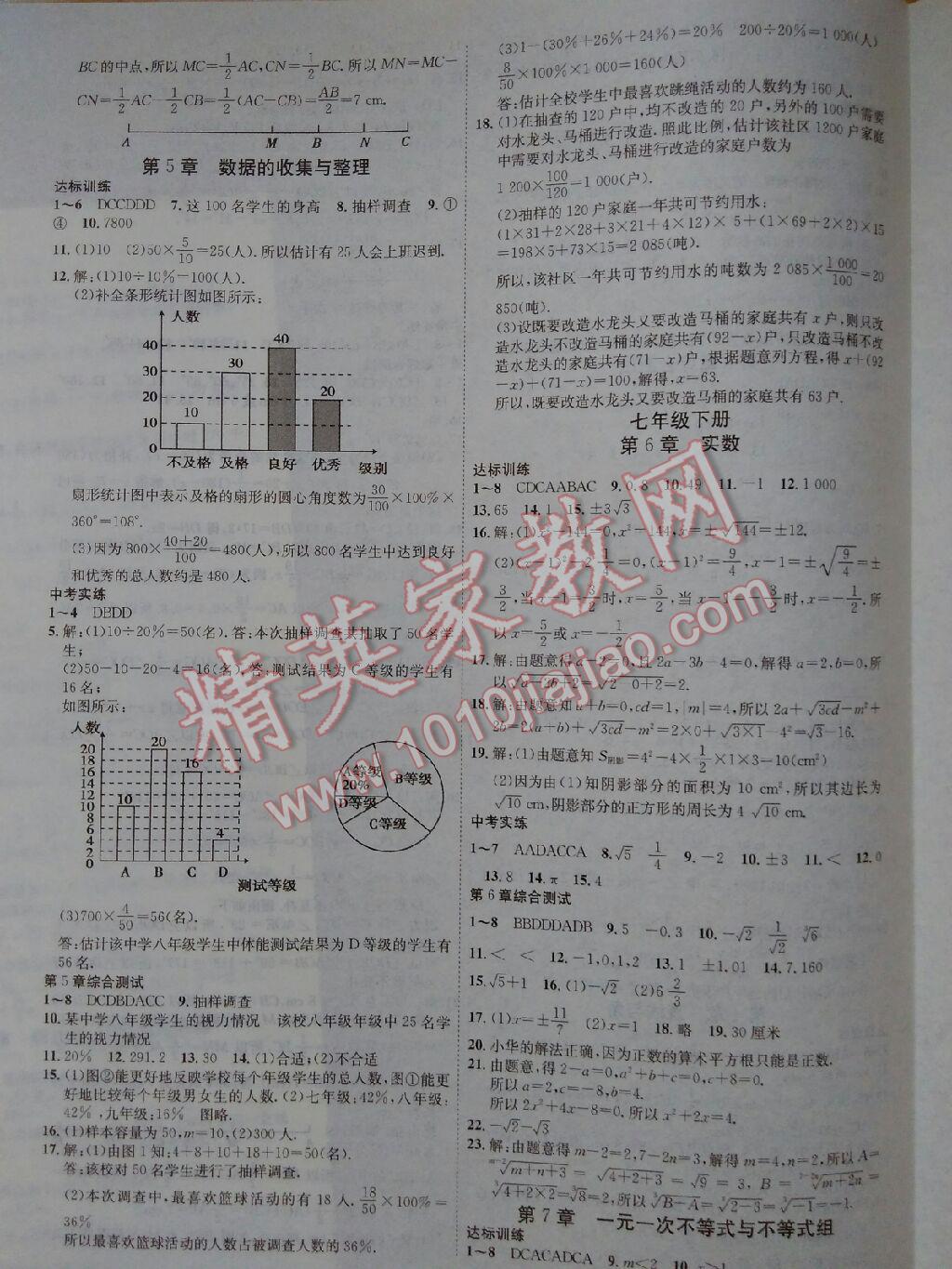 2016年零距离学期系统总复习期末暑假衔接七年级数学沪科版 第3页