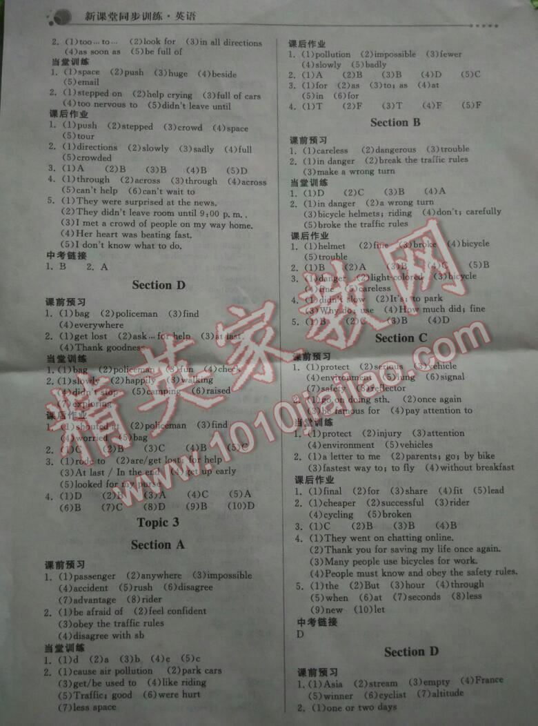 2016年新课堂同步训练八年级英语下册仁爱版 第5页