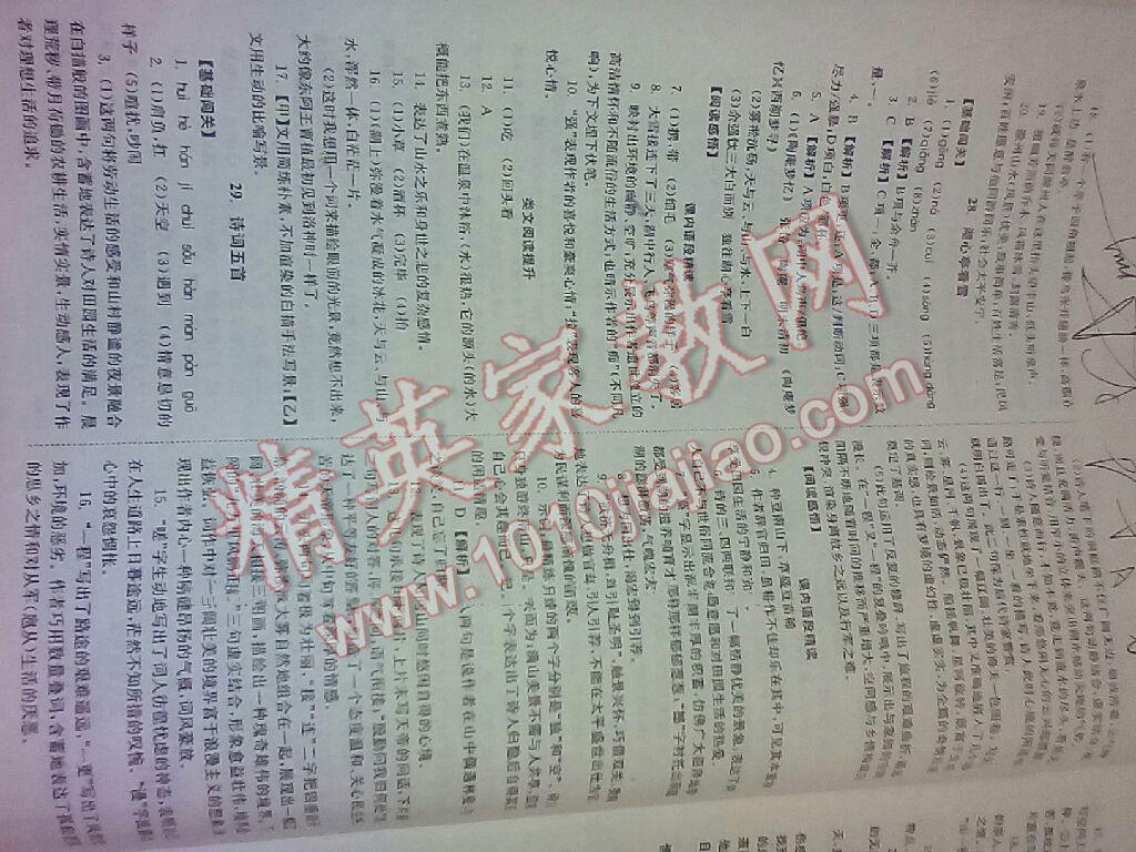 2016年全效學(xué)習(xí)八年級(jí)語(yǔ)文下冊(cè)語(yǔ)文版 第11頁(yè)