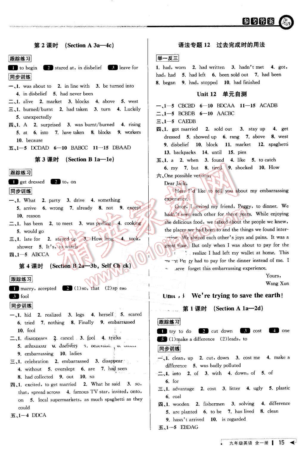 2016年教與學課程同步講練九年級英語全一冊人教新目標版 第15頁