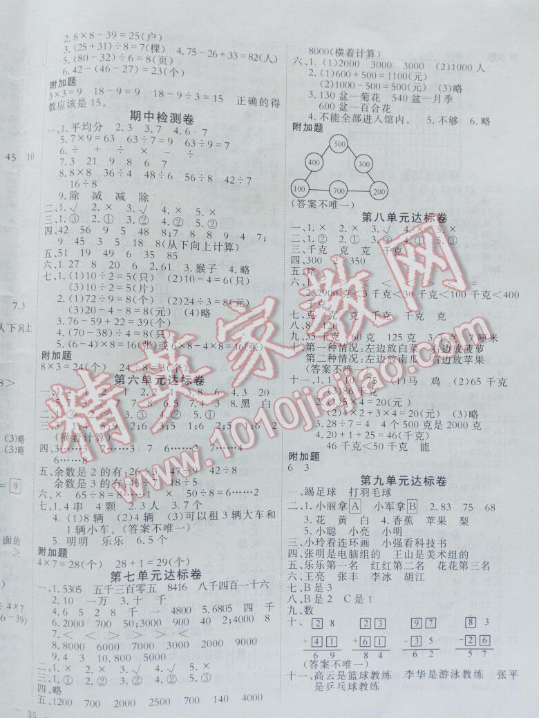 2014年黃岡小狀元達標卷二年級數(shù)學下冊人教版 第2頁