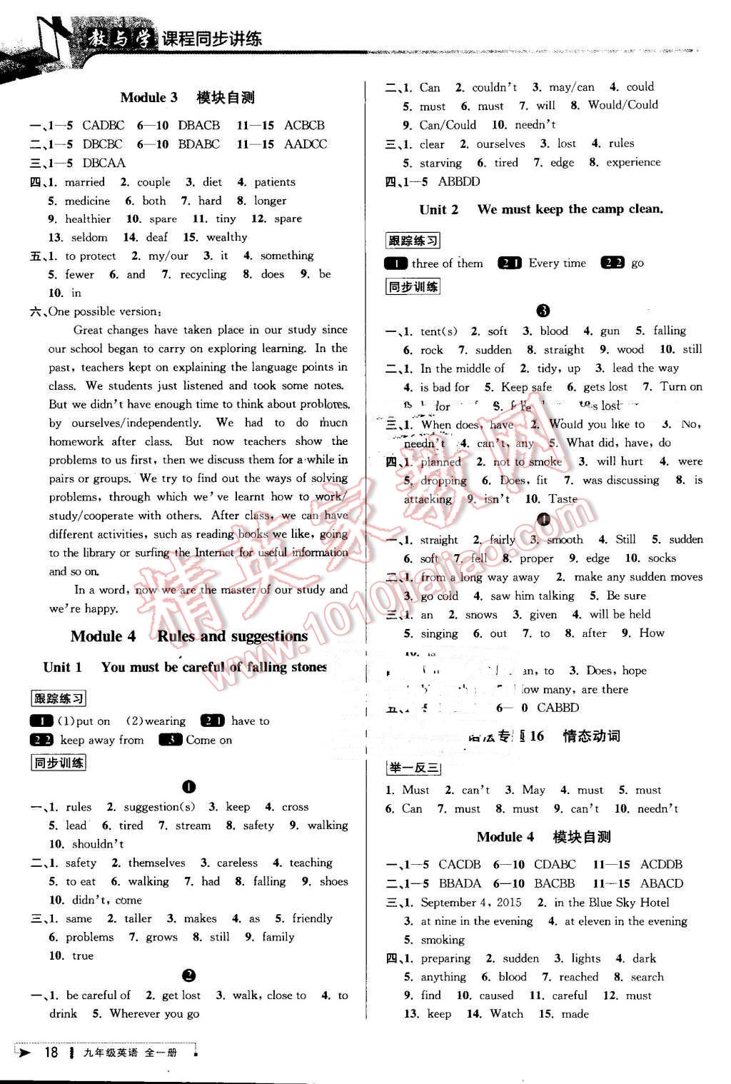 2016年教與學(xué)課程同步講練九年級英語全一冊外研版 第17頁