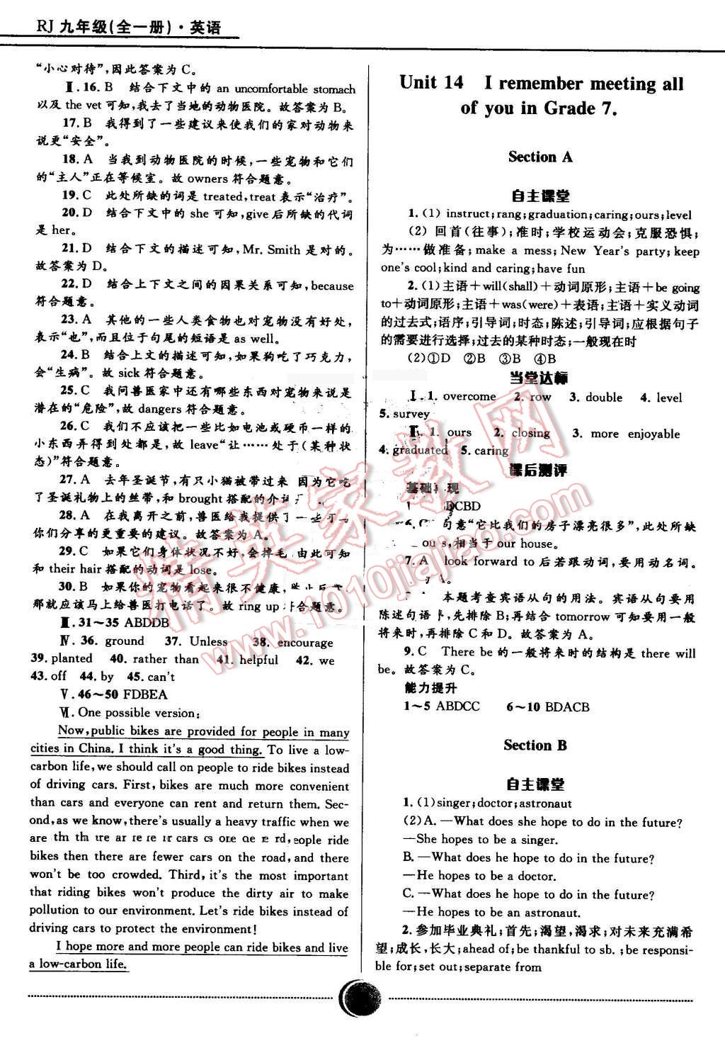 2016年奪冠百分百初中精講精練九年級(jí)英語全一冊(cè)人教版 第20頁