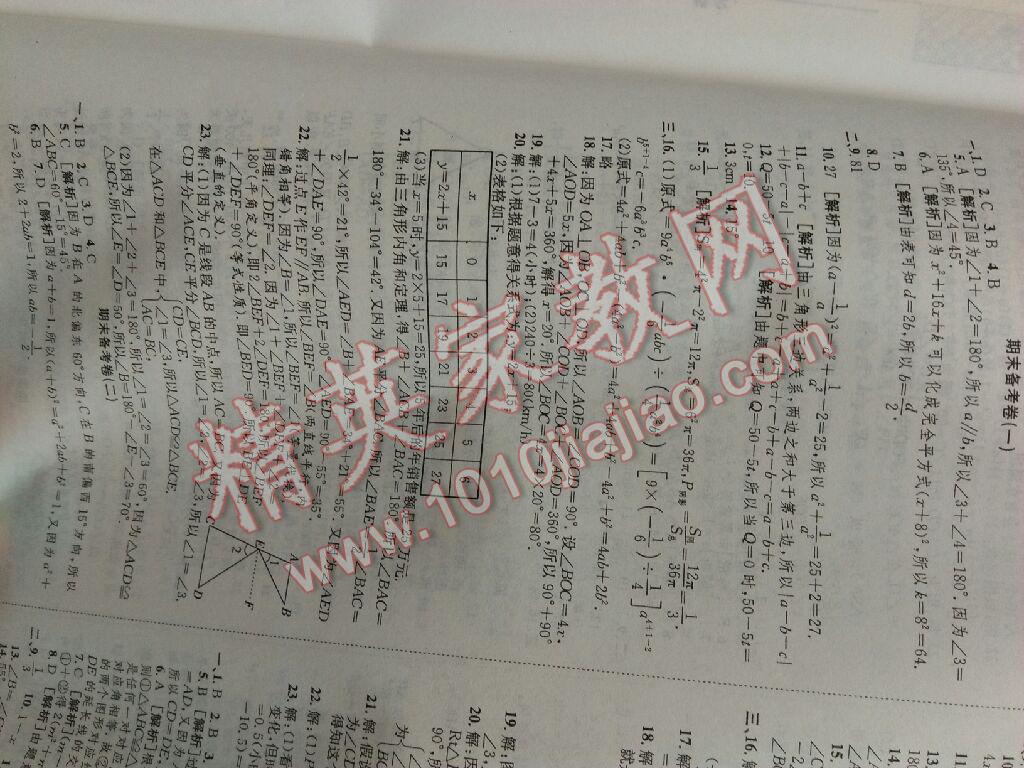 2016年高分裝備期末備考卷七年級數(shù)學下冊北師大版 第1頁