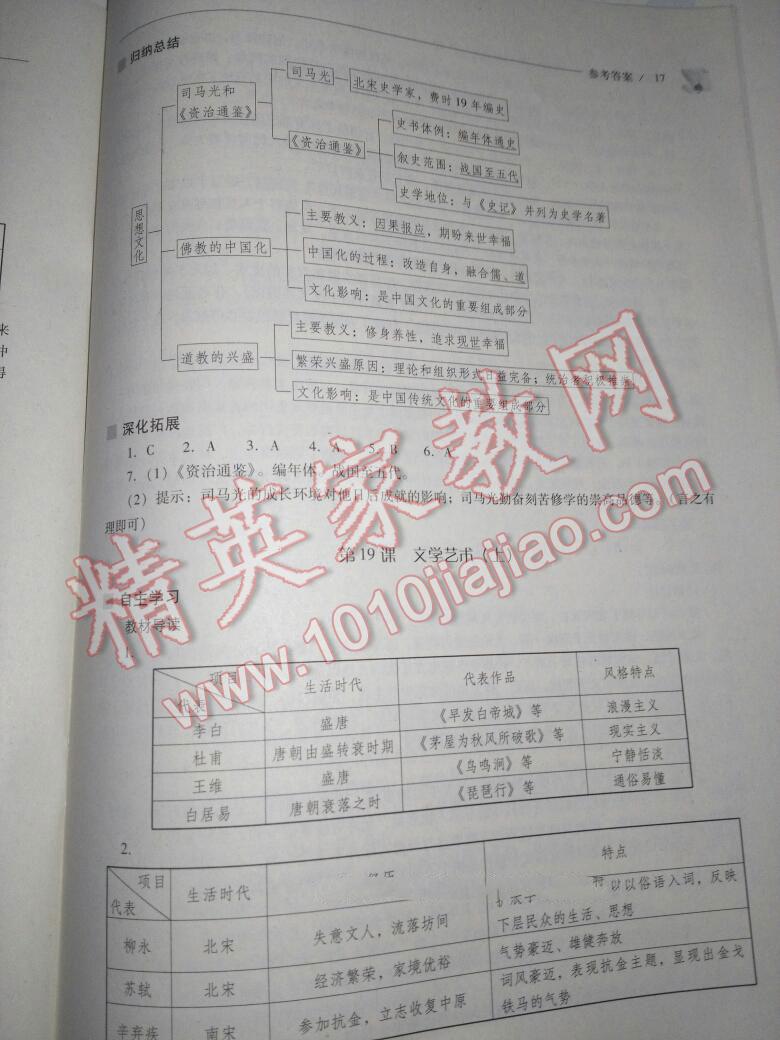 2016年新课程问题解决导学方案七年级中国历史下册华东师大版 第133页