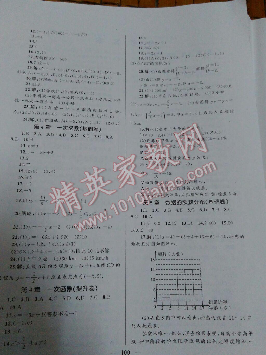 2016年湘教考苑單元測試卷八年級數(shù)學(xué)下冊湘教版 第33頁