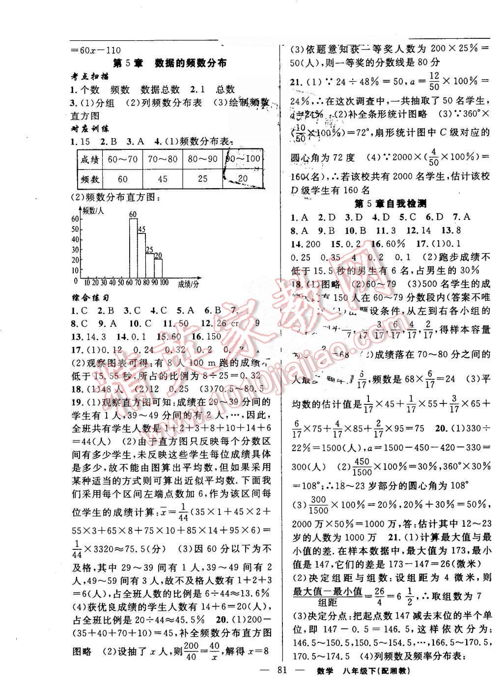 2016年期末暑假銜接快樂(lè)驛站假期作業(yè)八年級(jí)數(shù)學(xué)湘教版 第5頁(yè)