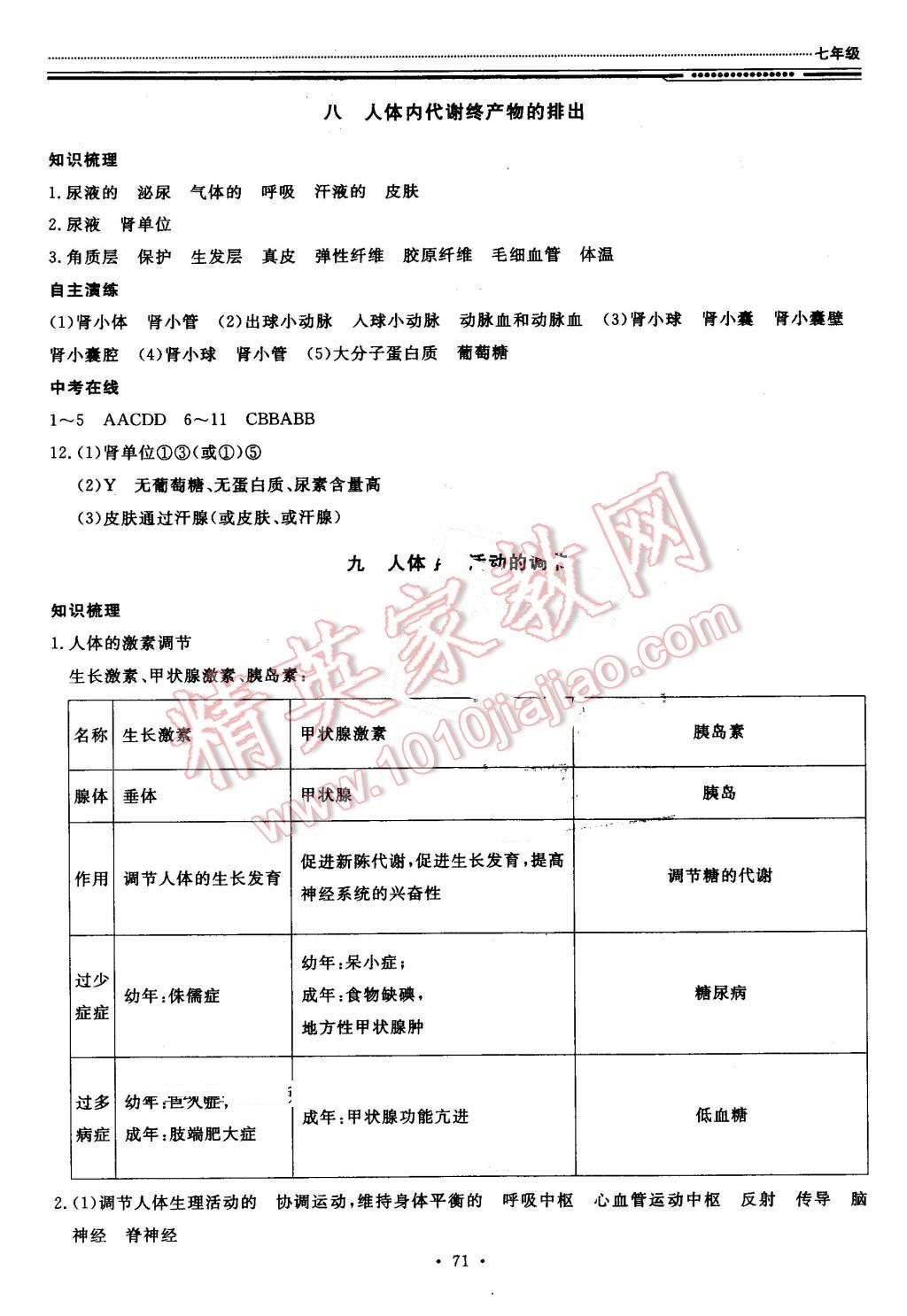 2016年文軒圖書假期生活指導暑七年級生物 第5頁