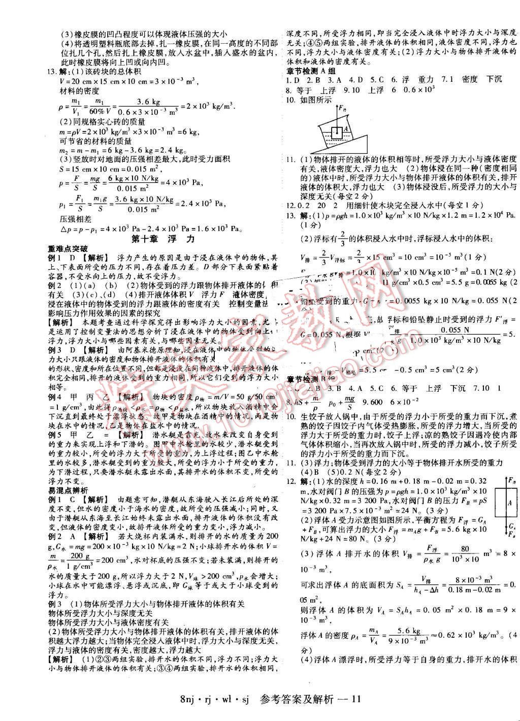 2016年金象教育U计划学期系统复习暑假作业八年级物理人教版 第3页