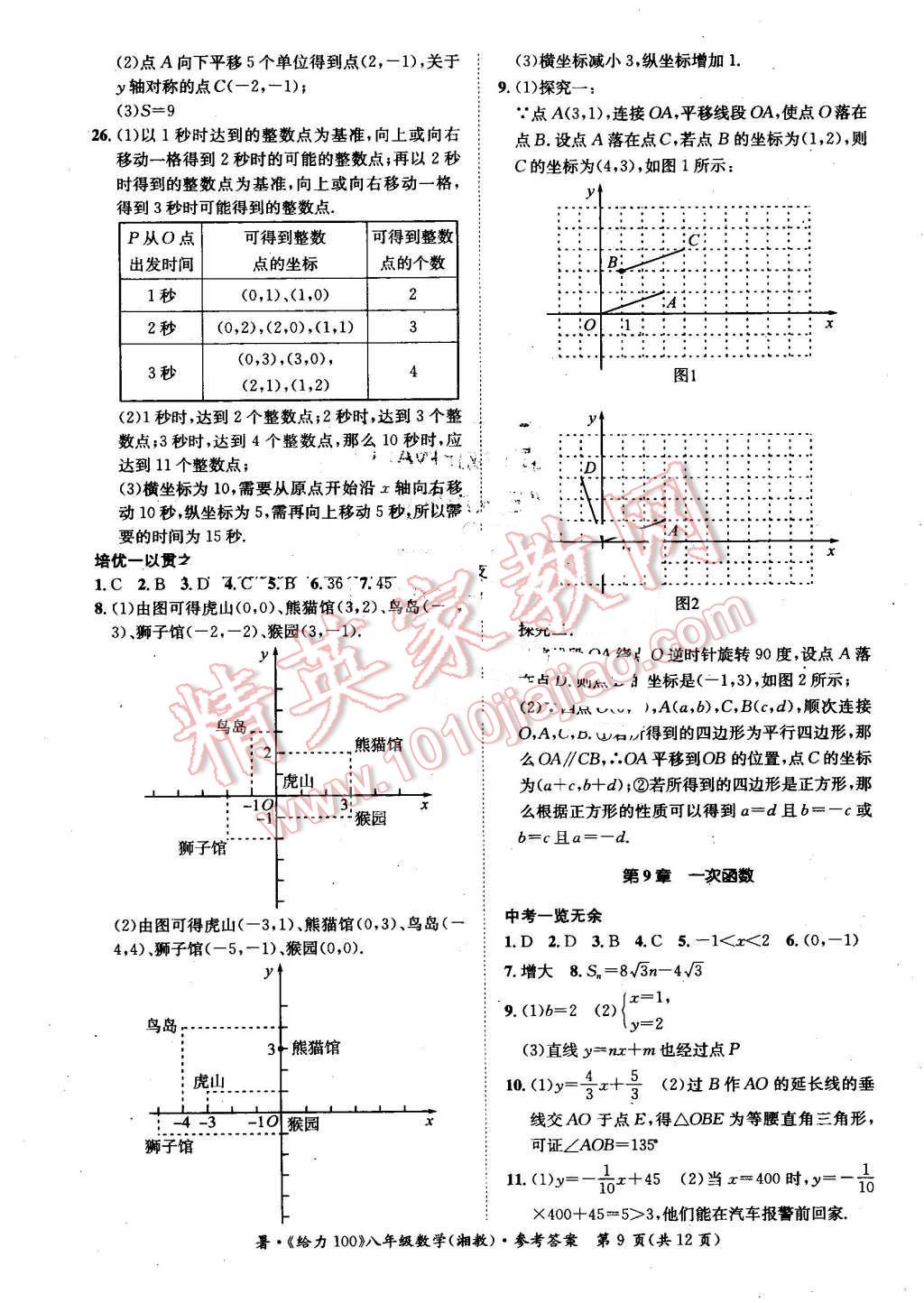 2016年新浪書業(yè)學(xué)年總復(fù)習(xí)給力100暑八年級數(shù)學(xué)湘教版 第9頁