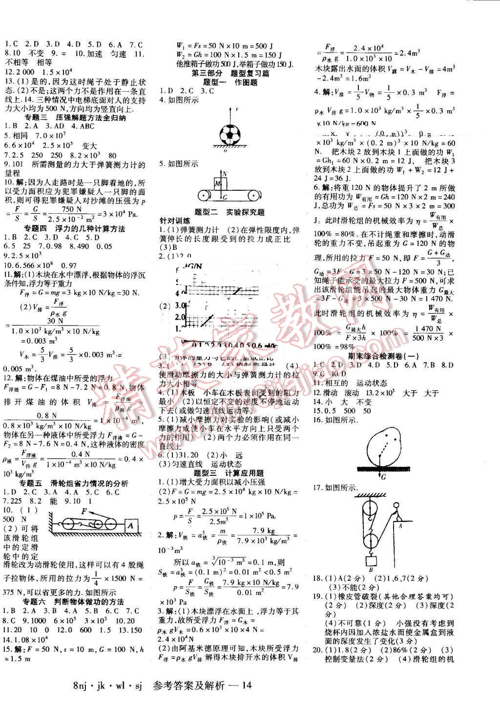 2016年金象教育U計劃學(xué)期系統(tǒng)復(fù)習(xí)暑假作業(yè)八年級物理教科版 第6頁