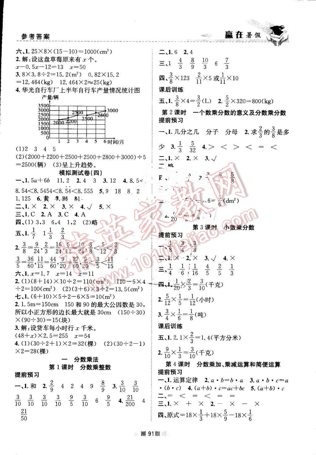 2016年贏在暑假銜接教材5升6數(shù)學(xué)人教版 第7頁