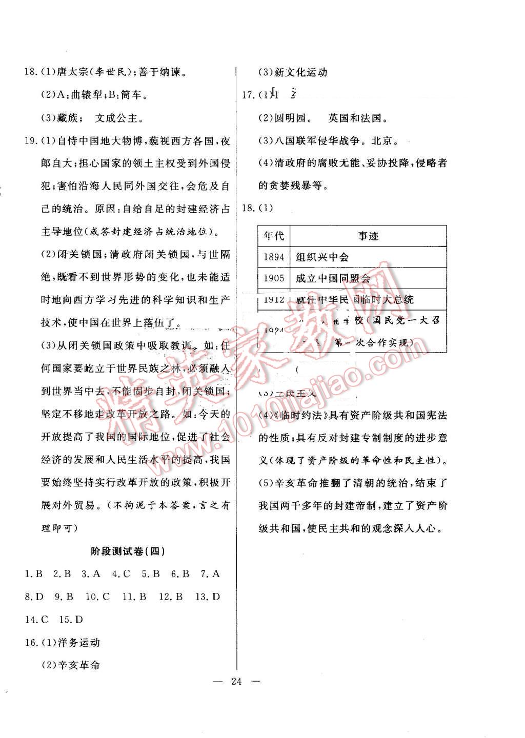 2016年暑假总动员七年级历史人教版合肥工业大学出版社 第8页